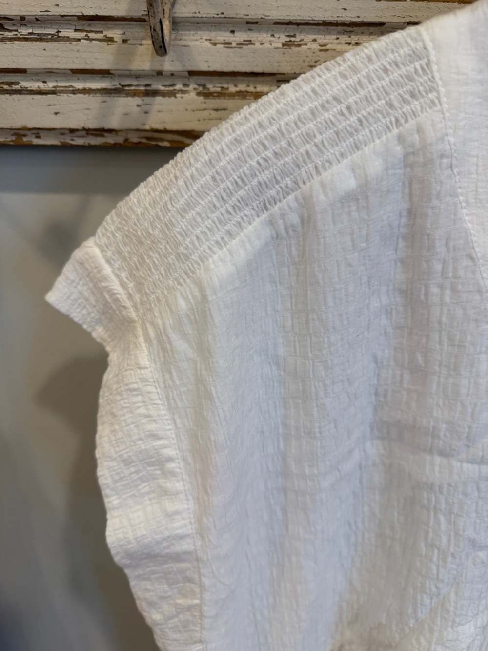 Anthropologie Maeve Tiered Tunic White Gauze Dress Size Large - Picture 5 of 13